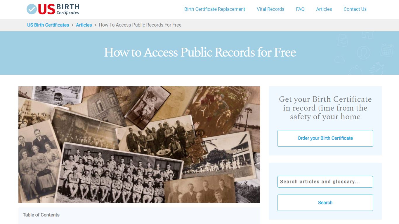 How to Access Public Records for Free - US Birth Certificates